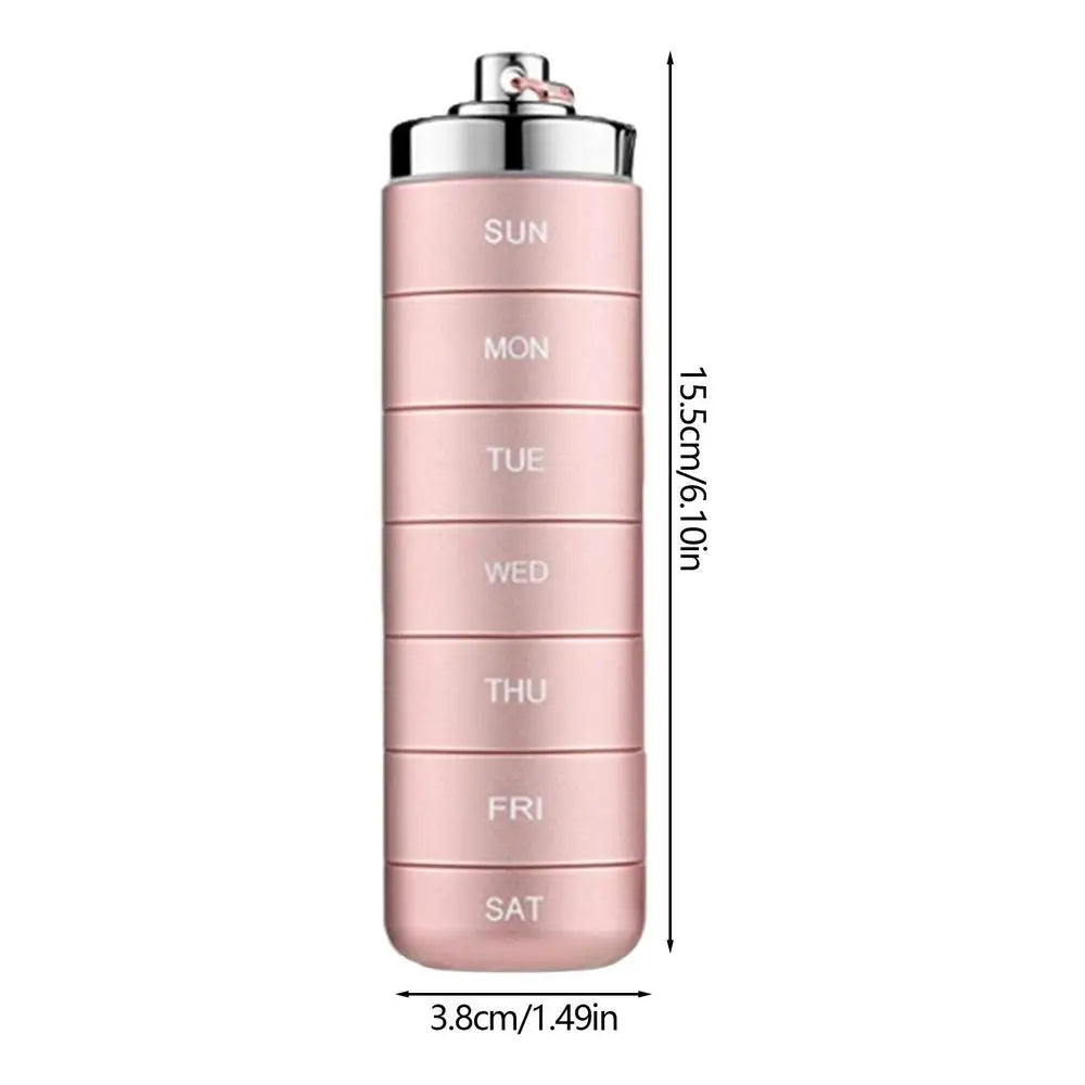 Camping Waterproof Aluminum Pill Box Case Bottle Cache Pills Holder Container Medicine Box Health Care Capsule Medicine Case
