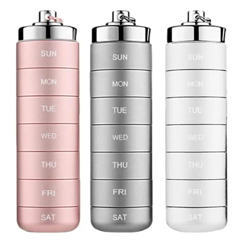 Camping Waterproof Aluminum Pill Box Case Bottle Cache Pills Holder Container Medicine Box Health Care Capsule Medicine Case