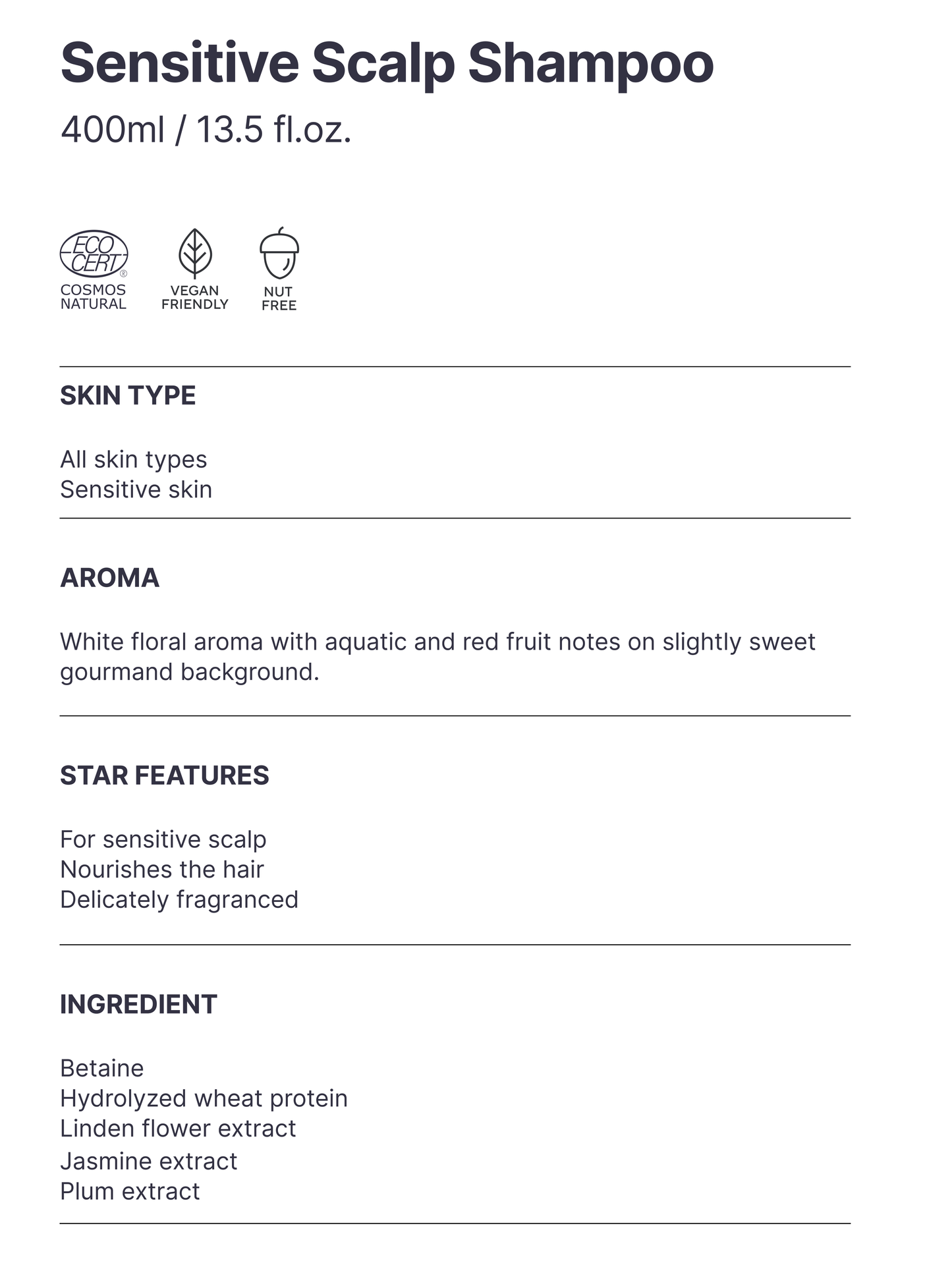 SUPILLY.  Sensitive Scalp Shampoo
